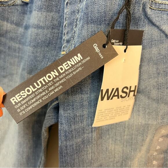 NWT Gap Maternity Skinny Jeans Full Panel sz 2 Medium Blue Wash Stretch Denim - Picture 7 of 8